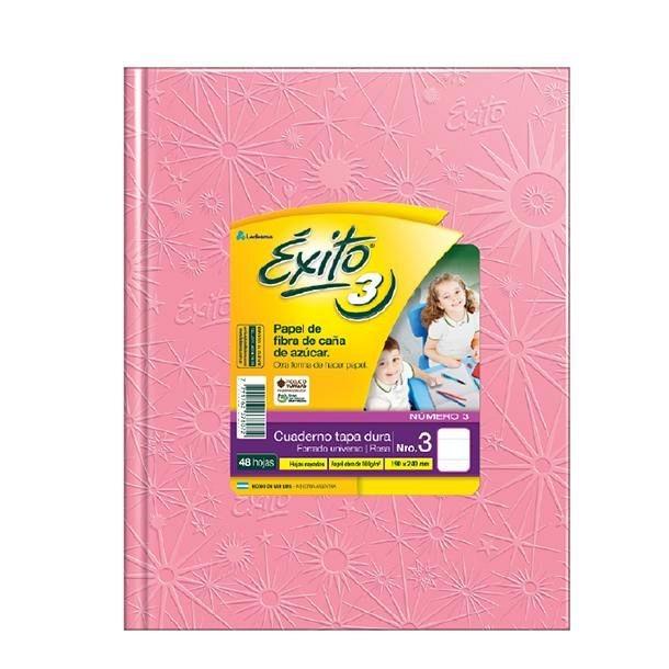 CUADERNO EXITO E3 X48 HJS ROSA =
