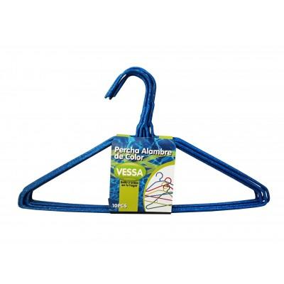 PERCHA ROPA ALAMB.COLOR 36 CM X UNIDAD