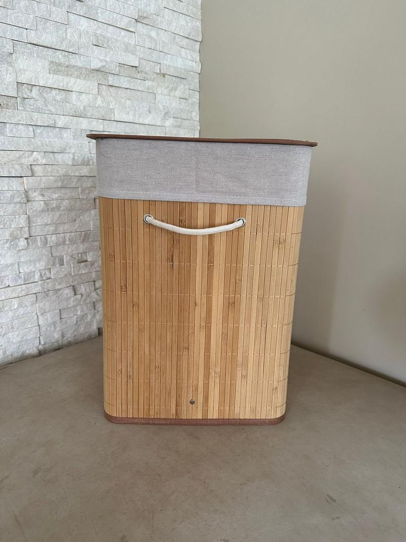 CESTO P/ ROPA BAMBOO  NATURAL
