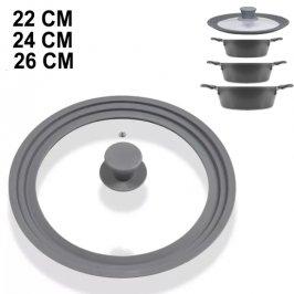 TAPA P/OLLA SILICONA AJUSTABLE 26/24/22