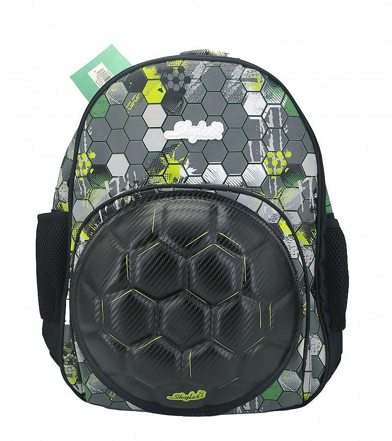 MOCHILA SKYLAR FUTBOL NEGRA 3 CIERRES 43X21X3