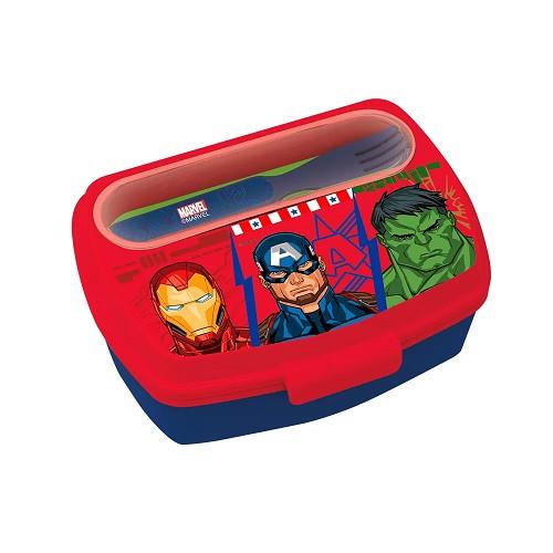 LUNCHERA RECTANGULAR AVENGER C/CUBIERTOS