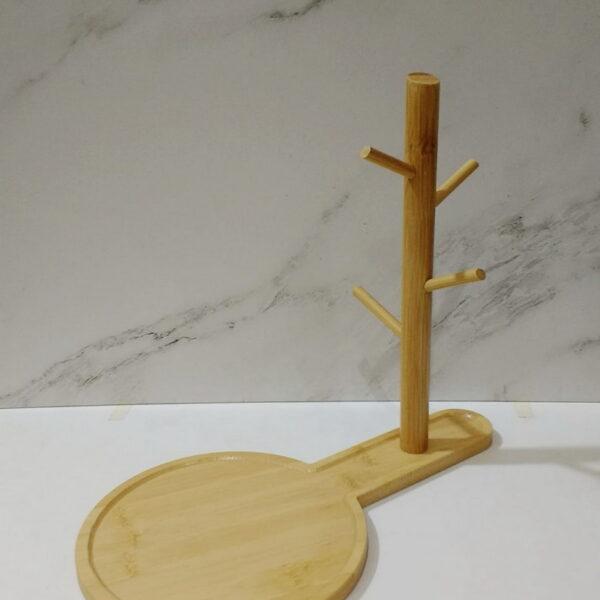 PORTA TAZA Y PLATO BAMBOO