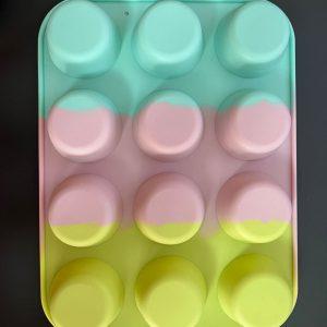 MOLDE SILICONA MUFFIN 12 PCS MULTICOLOR