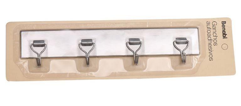GANCHO ADHESIVO DE ACERO INOX.