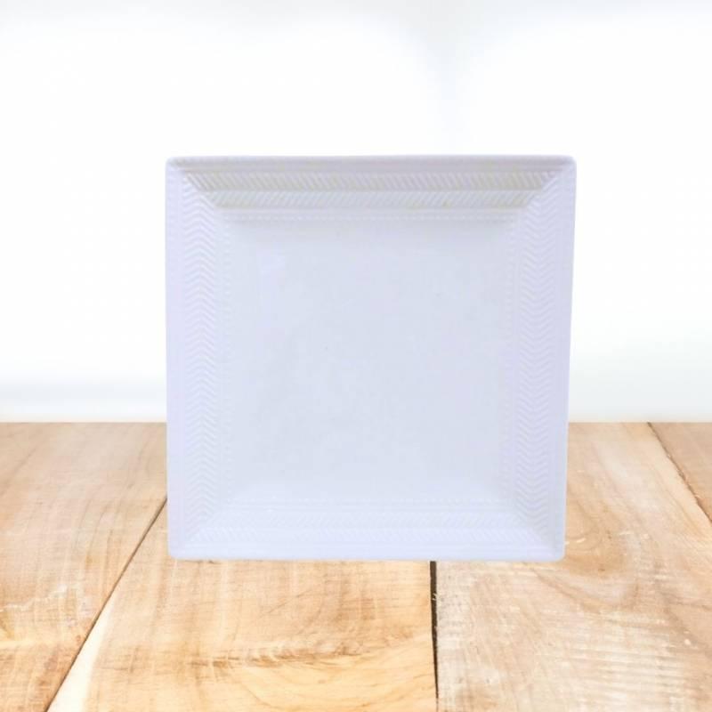 PLATO CERAMICA CUAD LABRADO 20.5X20.5CM