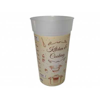 VASO PLASTICO MEDIDOR 750ML.