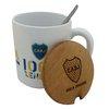 TAZA CERAMICA BOCA C/ TAPA Y CUCHARA