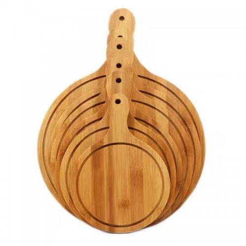 TABLA REDONDA C/MANGO 26X38CM BAMBOO