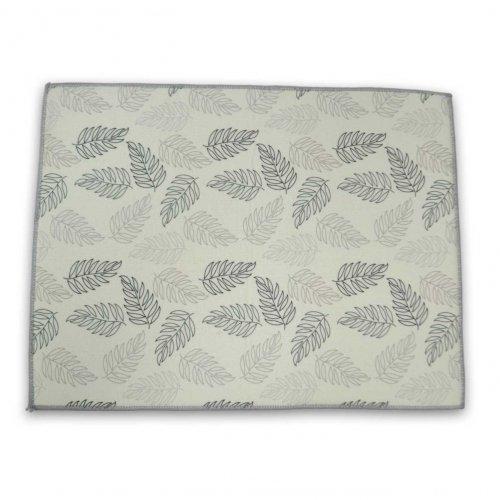 PAÑO SECAPLATOS BEIGE C/HOJAS GRIS