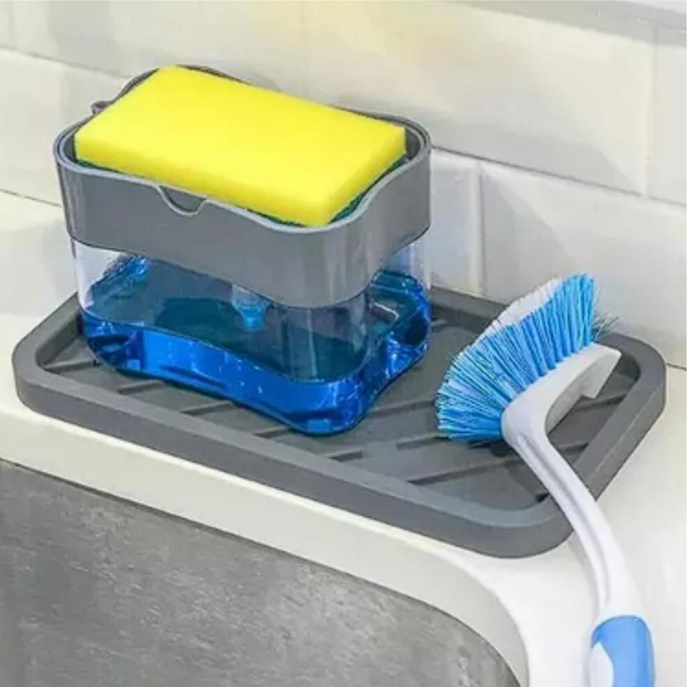 DISPENSER CON ESPONJA COCINA