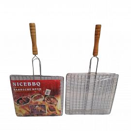PARRILLA REJILLA C/MANGO MADERA 21X22CM P/CAR