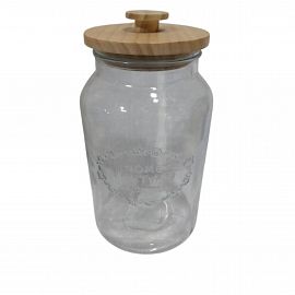 FRASCO GRANDE LABRADO CON TAPA MADERA