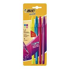 BOLIGRAFO BIC FASHION 1.2 BL X4 SURTIDO