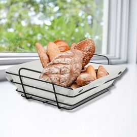 PANERA CUADRADA  ACERO + TELA