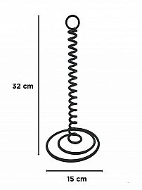 PORTAROLLO ALAMBRE ESPIRAL 15X32CM