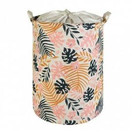 CANASTO ROPA 35X45CM HOJAS