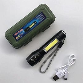 LINTERNA CON USB RECARGABLE CON CAJA