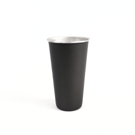 VASO PINTADO ALUMINIO NEGRO 1 LITRO
