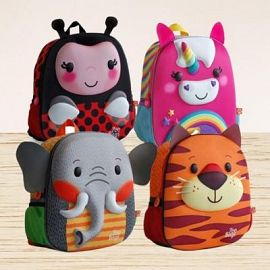 MOCHILA INFANTIL ANIMAL RIGIDO 32X27X8CM
