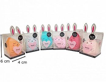 ESPONJA MAQUILLAJE 4*6CM CAJA CONEJO COLORES