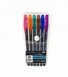 LAPICERAS NEON GLITTER X6 UNIDADES EN BOLSA