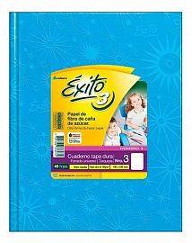 CUADERNO EXITO E3 X48 HJS CELESTE =