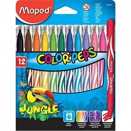 MARCADOR ESCOLAR MAPED JUNGLE X 12