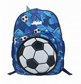 MOCHILA SKYLAR FUTBOL AZUL 2 CIERRES 37X28X18