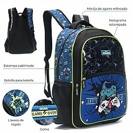 MOCHILA DINO TERMOF.C/LLAVERO 32X45X15CM 18