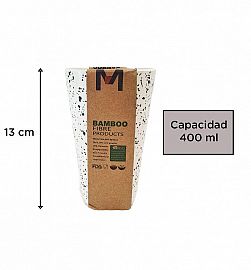VASO BAMBOO 400ML 4 DISEÑOS