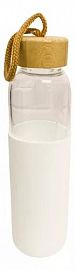 BOTELLA DE VIDRIO Y SILICONA 600ML.T/BAMBOO