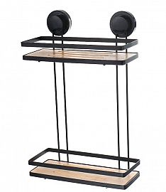 ESTANTE METAL DOBLE C/MADERA