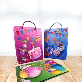 BOLSA DE REGALO FELIZ CUMPLE 23X18X10CM