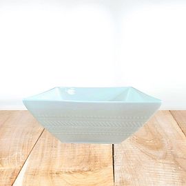 BOWL CERAMICA CUADR LABRADO 15.4X7CM