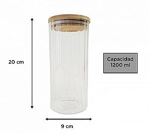 FRASCO BOROSILICATO BAMBOO 1200 ML