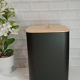 CESTO PLASTICO T/BAMBU LINEA BLACK