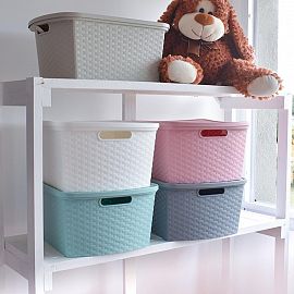 CANASTO RATAN  15 LTS. BEIGE