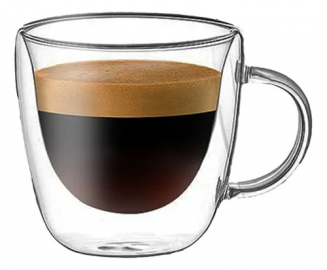 TAZA DOBLE VIDRIO CAFE 120 ML