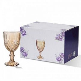 SET X6 COPAS VIDR ROMBOS Y ÓVALOS 240ML